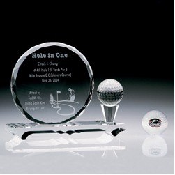 Crystal Golf Ball on Tee Award