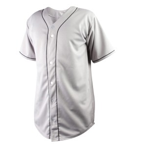 Youth Pro Weight Textured Mesh Pro-Style Full Button Jersey Shirt w/ Soutache