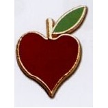 Stock Education Lapel Pins (Heart Apple)