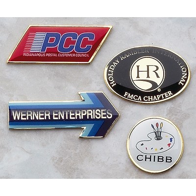 Series 3575 Economical Printed Lapel Pin (Up to 1 1/4")