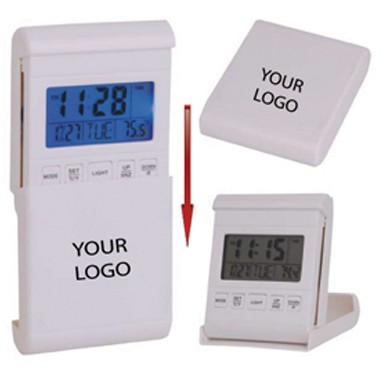 Travel Alarm Clock W/LED Back Light