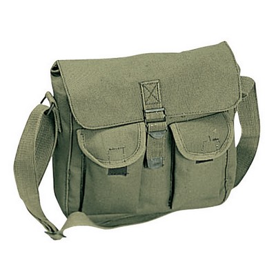 Olive Drab Canvas Ammo Shoulder Bag