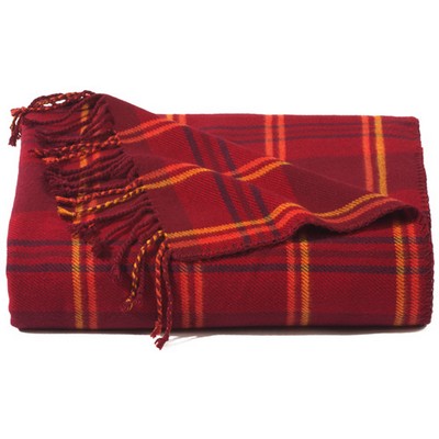 Red Bamboo Plaid Blanket