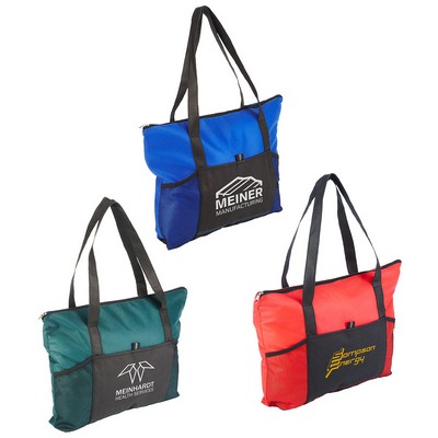 Feather Flight Non-Woven Zipper Tote Bag