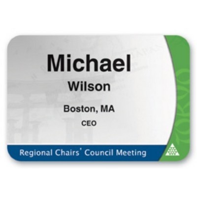 Laminated Personalized Name Badge (2.25"x3.25") Rectangle