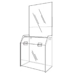 Non-Locking Ballot/ Suggestion Box W/ Ad Holder