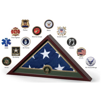 Air Force Medallion Flag Display Case w/Interment Flag (5'x9'-6'')