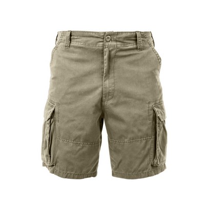 Khaki Vintage Paratrooper Cargo Shorts (2X-Large)