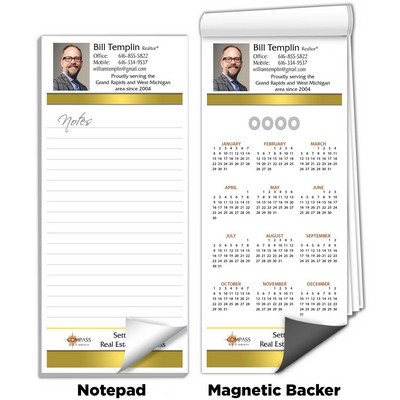 Full-Color Magnetic Notepads - Calendar Magnet (3 1/2" x 8")