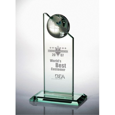 Globe Pinnacle Optic Crystal Award (5"x8½")