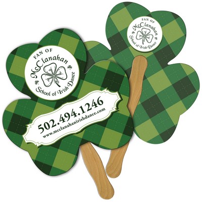 Shamrock Fast Hand Fan (2 Sides) 1 Day