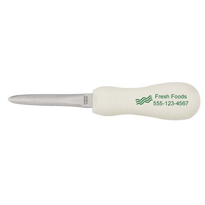 Oyster Knife /Clam Opener w/ White Plastic Handle