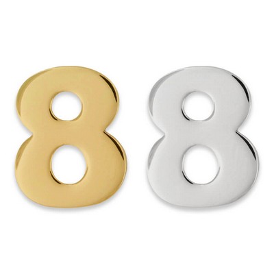 Number "8" Lapel Pin - Gold or Silver