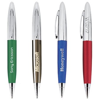 Silverbird Brass Ballpoint Pen w/ Chrome Cap