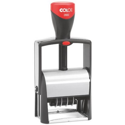 COLOP Mechanical Self-Inking Die Plate Dater Stamp (1 3/8"x2 3/16")