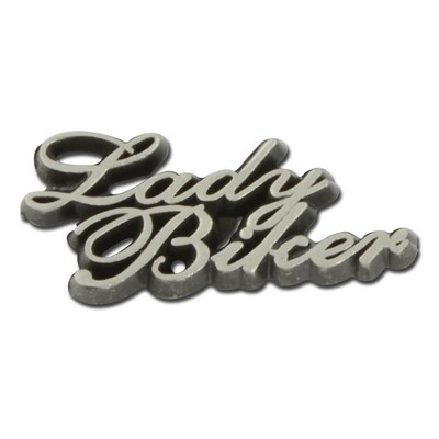 Lady Biker Lapel Pin