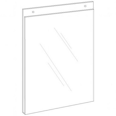 11"w x 14"h Clear Styrene Wall Mount Ad Frame