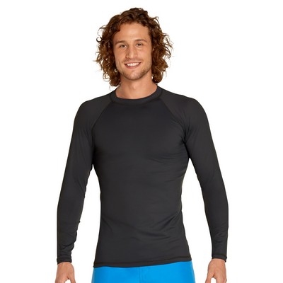 Adult Long Sleeve Rash Guard - Black