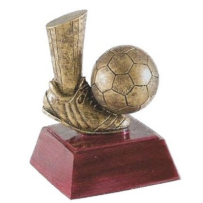 Soccer, Antique Gold, Resin Sculpture - 4"