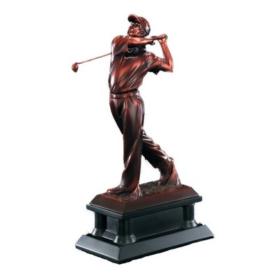 Golf, Male, Bronze Metalic Finish - 16"