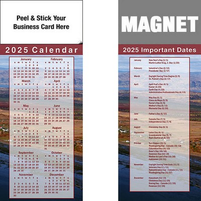 Peel & Stick Full Color Calendar Magnet (3 1/2"x8 1/2")