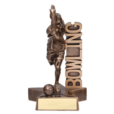 Bowling, Female - Billboard Resins - 8-1/2"