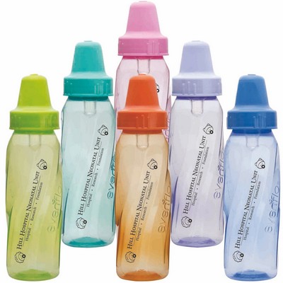 8 oz Assorted Color Evenflo Baby Bottles