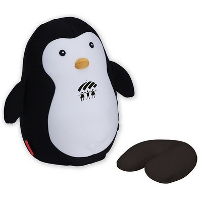 Kikkerland® Zip & Flip Penguin Travel Pillow