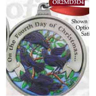 Twelve Days of Christmas 3D Gallery Print Mini Ornament (Day 4 - Four Calling Birds)