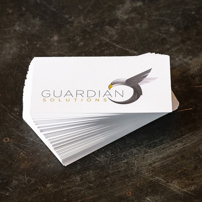 100 Lb. White Linen Cover Full Color Business Card