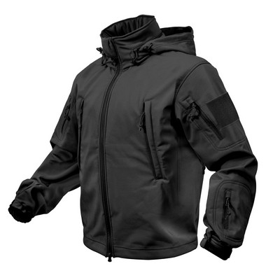 Black Special Ops Tactical Soft Shell Jacket (5XL)