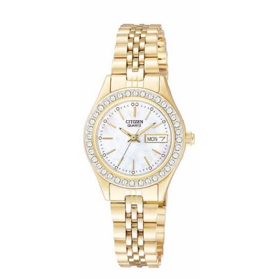 Citizen Gold Tone Ladies' Watch w/ Mother of Pearl Dial