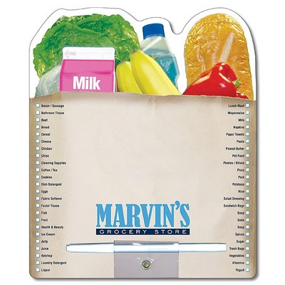 Memo Board - 8.5x10.125 Laminated Shaped (Grocery Bag) - 14 pt.