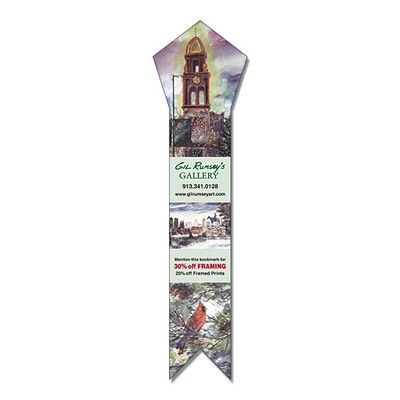 Bookmark - 2.25x8.5 Laminated Pentagon Shape - 14 pt.