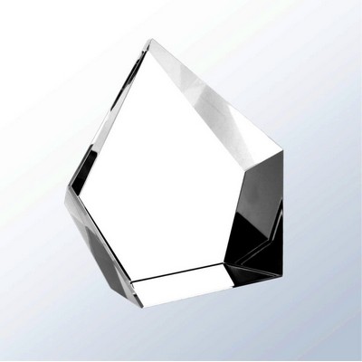 Pentagon Block Optic Crystal Award (6¼"x6")