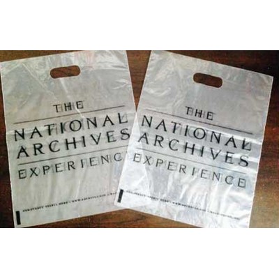 Clear Die Cut Handle Bag (12"x15")