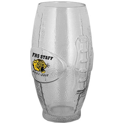 22 Oz. Football Shaped Glass Tumbler