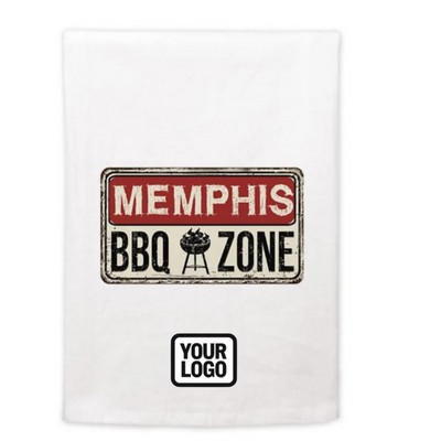 BBQ Themed Kitchen Towel with Logo