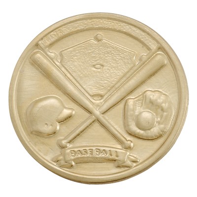 1" Stamped Baseball General Medallion Disc