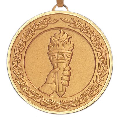 2" K Series Achievement Torch w/Hand Die Struck Medal