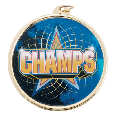 2¼" TM Series Sports Medal w/Champs Mylar Insert