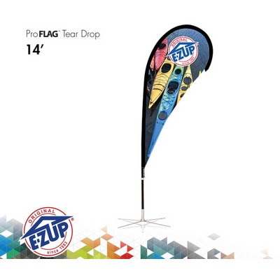 ProFlag™ 14' Tear Drop Flag w/ Folding Base, Pole, & Storage Bag