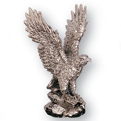 6½" Silver Resin Eagle Trophy w/¼" Rod