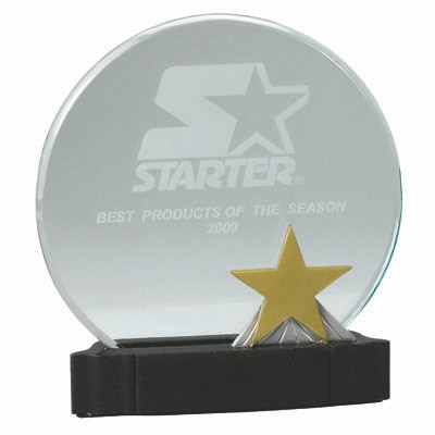 7½" Resin Star Trophy w/Base & Glass Circle