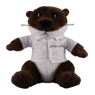 Soft Plush Stuffed Otter in doctor's jacket.