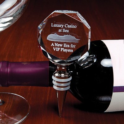 Octagonal Crystal Wine Stopper