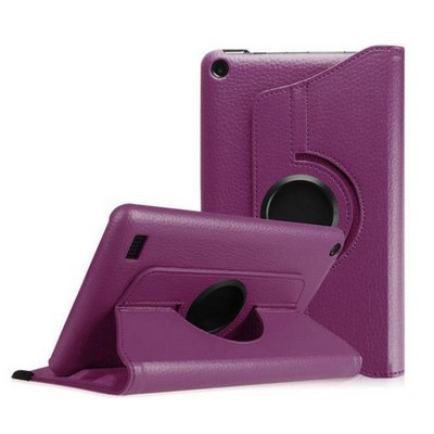 Kidder Rotate Leatherette Case for Kindle Fire HD 8" (Purple)