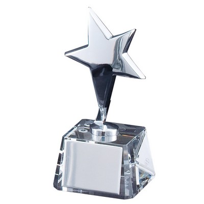 Crystal Star Award 3"W X 6"H