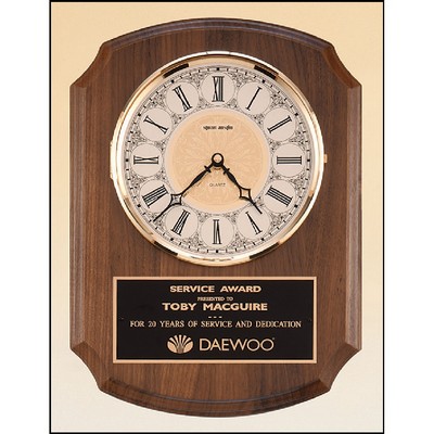 Walnut Vertical Wall Clock (10.5"x13")