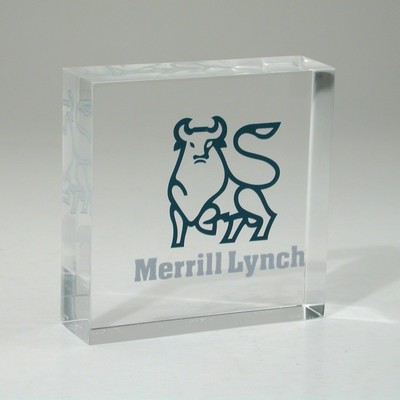 Square Lucite® Embedment Award (3" x 3" x 1")